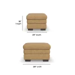 Rudy Fabric Ottoman - Image 6