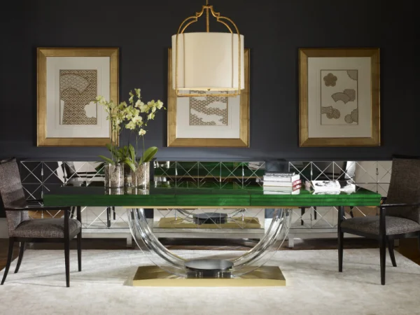 559-303-A - Omni Large Rectangular Dining Table W/Acrylic Legs (Cluster Maple) - Image 4