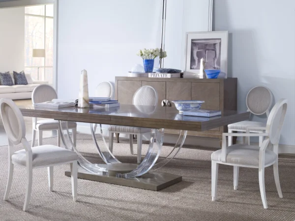 559-315-A - Omni Large Rectangular Dining Table W/Acrylic Legs (Oak) - Image 6