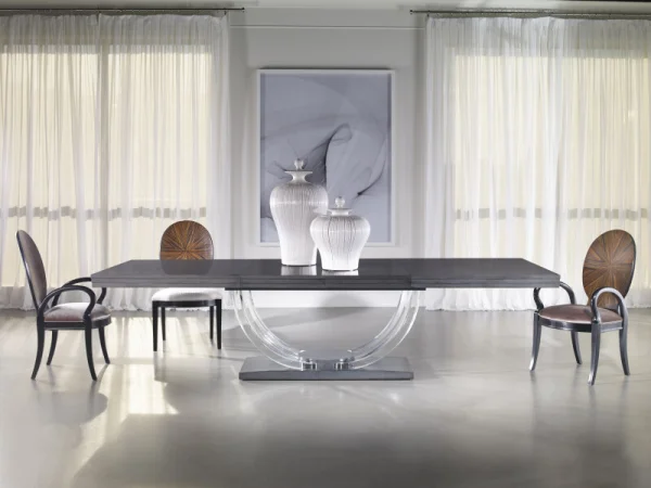 559-315-A - Omni Large Rectangular Dining Table W/Acrylic Legs (Oak) - Image 7