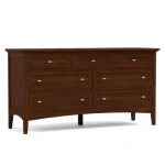 Revere Seven-Drawer Dresser - 808 Russet / 09 Nickel Oval Knob