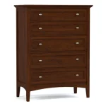 Revere Tall Chest - 808 Russet / 09 Nickel Oval Knob