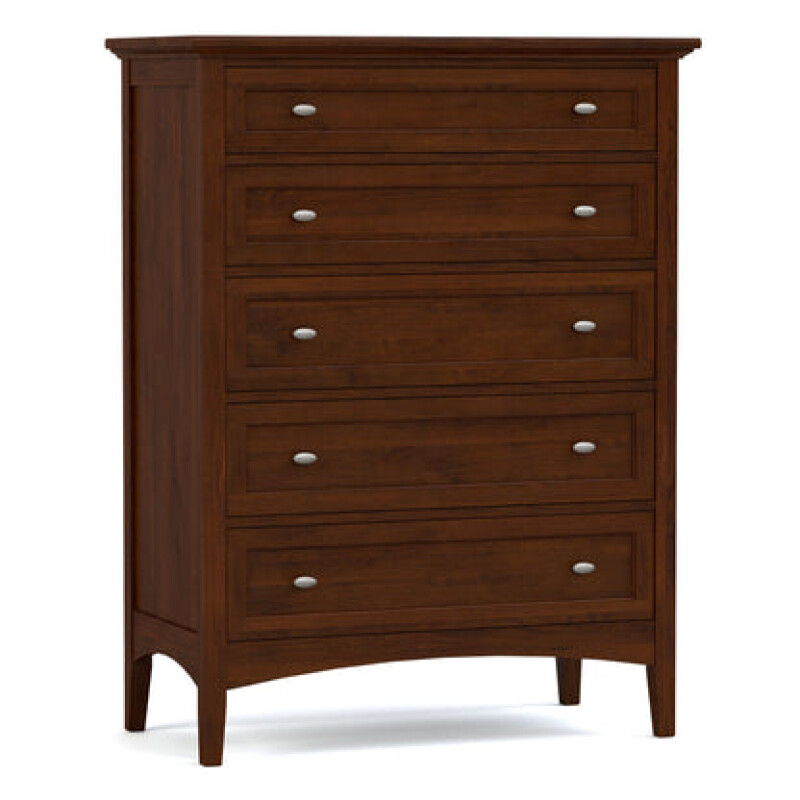 Revere Tall Chest - 808 Russet / 09 Nickel Oval Knob