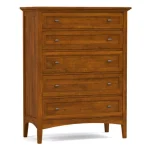 Revere Tall Chest - 808 Russet / 09 Nickel Oval Knob - Image 9