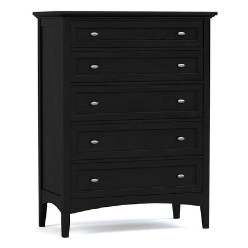 Revere Tall Chest - 809 Ebony / 09 Nickel Oval Knob