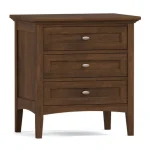 Revere Three-Drawer Nightstand - 801 Coast / 09 Nickel Oval Knob
