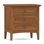 Revere Three-Drawer Nightstand - 801 Coast / 09 Nickel Oval Knob - Image 7
