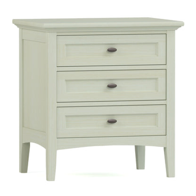 Revere Three-Drawer Nightstand - 804 Ember / 08 Bronze Oval Knob