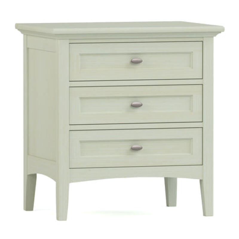 Revere Three-Drawer Nightstand - 804 Ember / 09 Nickel Oval Knob