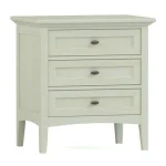 Revere Three-Drawer Nightstand - 805 Dune / 09 Nickel Oval Knob - Image 3