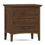 Revere Three-Drawer Nightstand - 806 Mist / 08 Bronze Oval Knob - Image 5