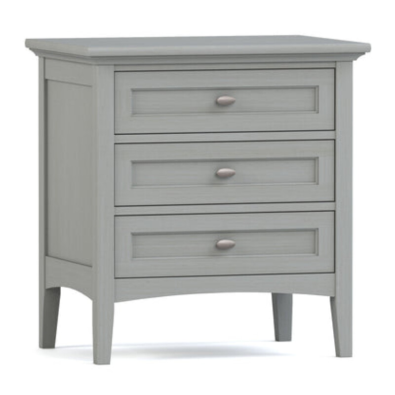 Revere Three-Drawer Nightstand - 806 Mist / 09 Nickel Oval Knob