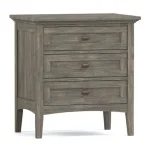 Revere Three-Drawer Nightstand - 808 Russet / 09 Nickel Oval Knob - Image 6