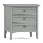 Revere Three-Drawer Nightstand - 808 Russet / 09 Nickel Oval Knob - Image 8