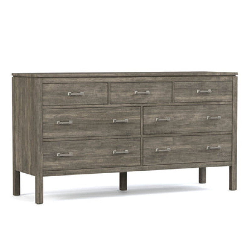 Dwyer Seven-Drawer Dresser - 803 Bluff / 05 Nickel Square Pull