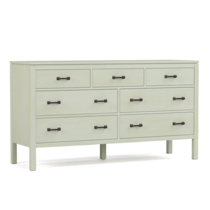 Dwyer Seven-Drawer Dresser - 804 Ember / 04 Bronze Square Pull