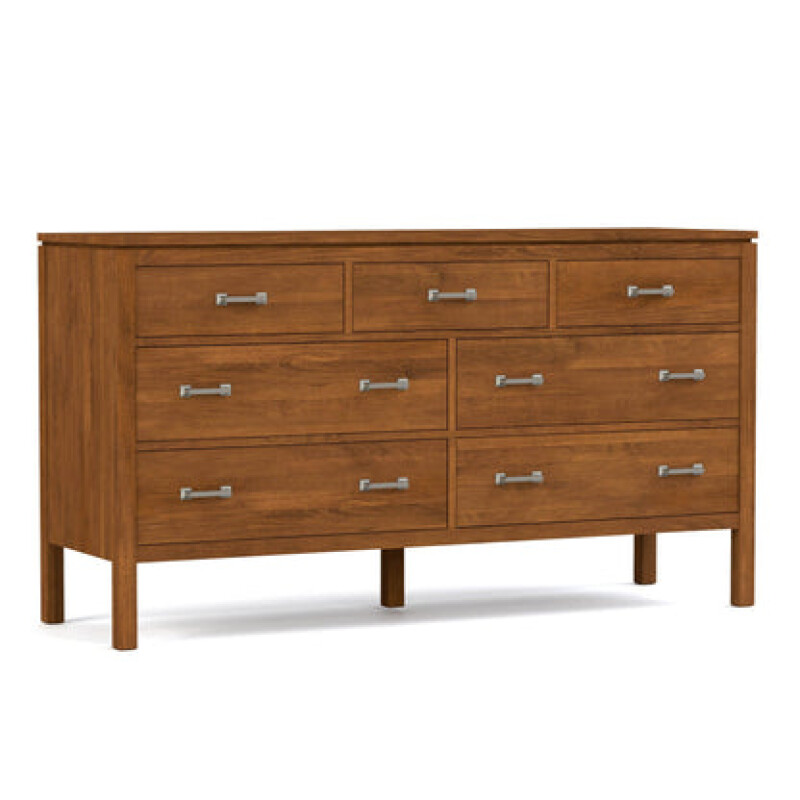 Dwyer Seven-Drawer Dresser - 805 Dune / 05 Nickel Square Pull