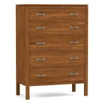 Dwyer Tall Chest - 804 Ember / 05 Nickel Square Pull - Image 6