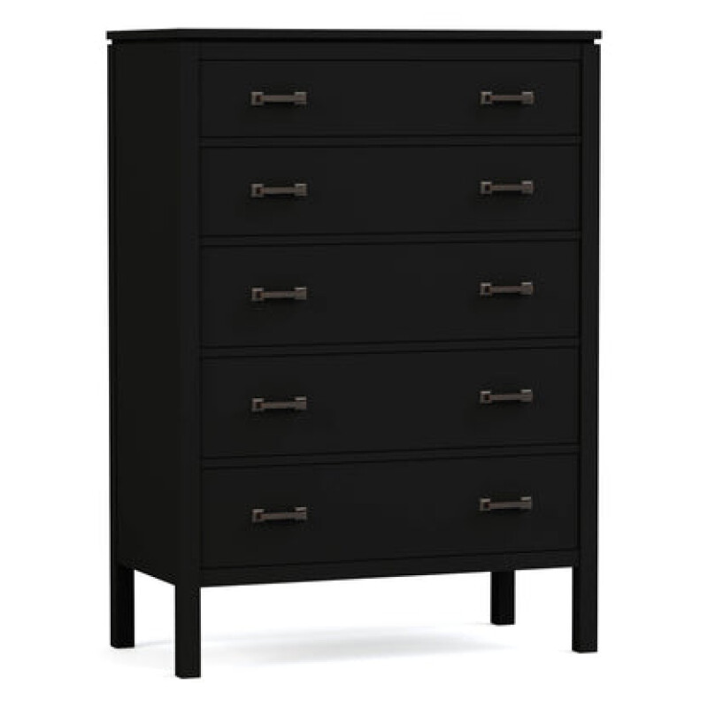 Dwyer Tall Chest - 809 Ebony / 04 Bronze Square Pull