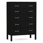Dwyer Tall Chest - 809 Ebony / 05 Nickel Square Pull