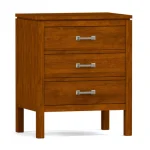 Dwyer Three-Drawer Nightstand - 802 Bay / 04 Bronze Square Pull - Image 4