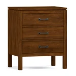 Dwyer Three-Drawer Nightstand - 809 Ebony / 04 Bronze Square Pull - Image 19