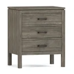 Dwyer Three-Drawer Nightstand - 809 Ebony / 04 Bronze Square Pull - Image 18