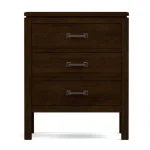 Dwyer Three-Drawer Nightstand - 809 Ebony / 04 Bronze Square Pull - Image 11