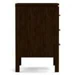 Dwyer Three-Drawer Nightstand - 809 Ebony / 04 Bronze Square Pull - Image 3
