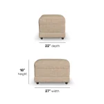 Aggie Fabric Ottoman - Image 6
