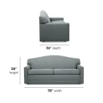 Aggie Fabric Two-Cushion Sofa - Image 6