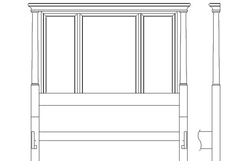 Celeste 5/0 Rhone Panel Bed Headboard