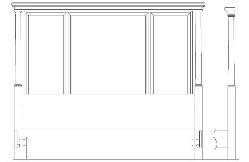 Celeste 6/6 Rhone Panel Bed Headboard