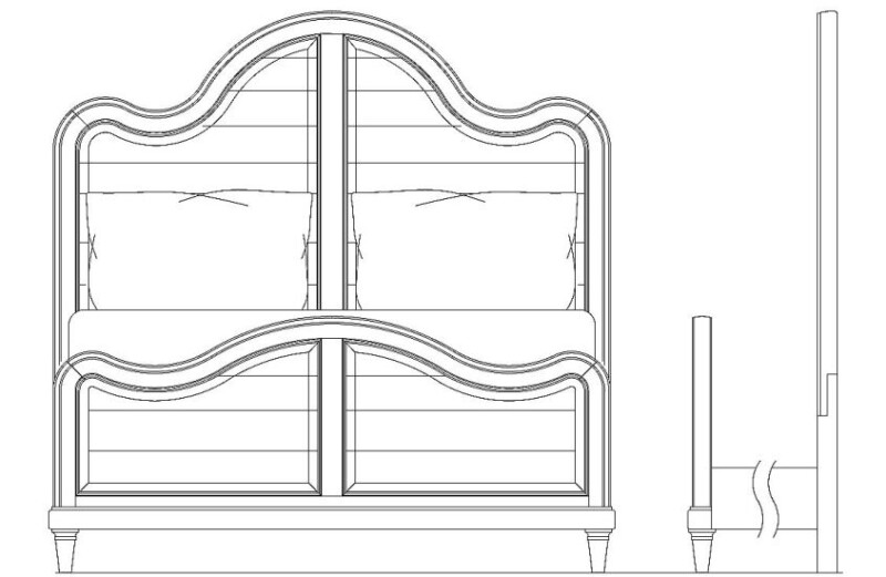 Celeste 5/0 Sonata Panel Bed - Complete