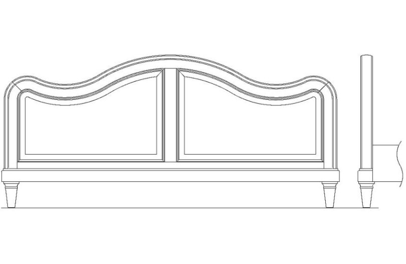 Celeste 5/0 Sonata Panel Bed Footboard W/ Rails+slats