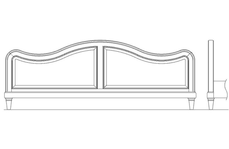 Celeste 6/6 Sonata Panel Bed Footboard W/rails+slats