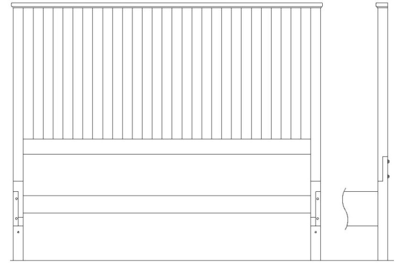 Leyton 5/0 Aukland Panel Bed Headboard - Honey