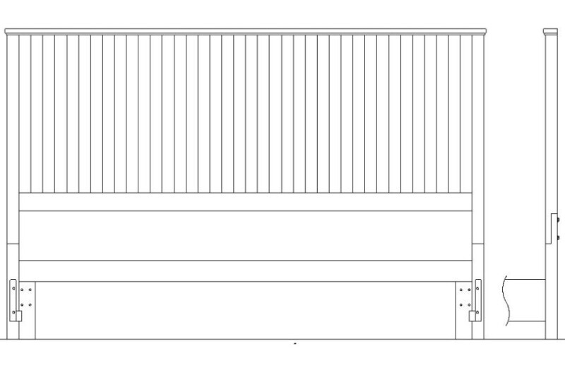 Leyton 6/6 Aukland Panel Bed Headboard - Auburn