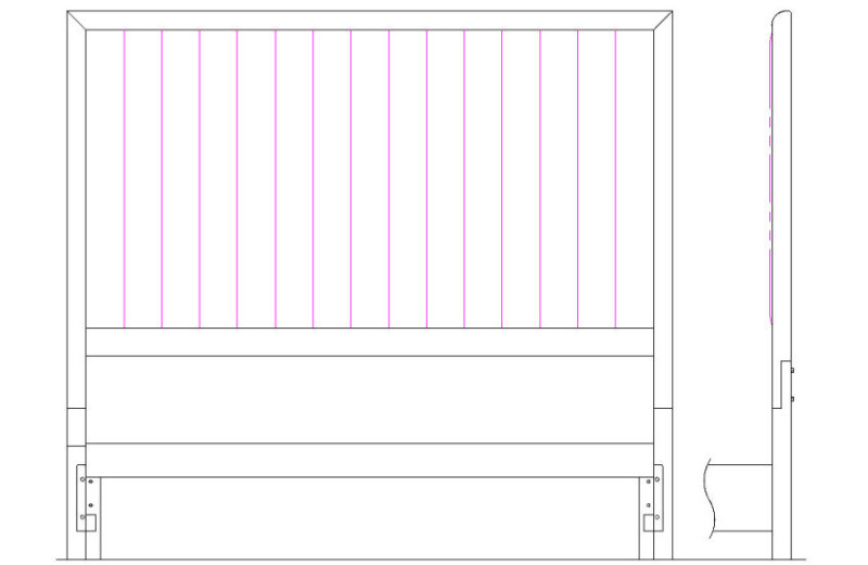 Leyton 5/0 Sydney Upholstered Bed Headboard - Honey