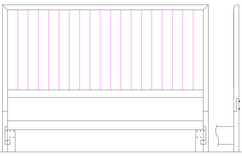 Leyton 6/6 Sydney Upholstered Bed Headboard - Auburn