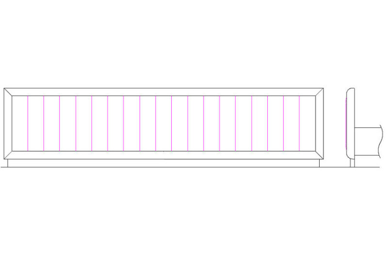 Leyton 6/6 Sydney Upholstered Bed Ftbd W/rls+slts-auburn