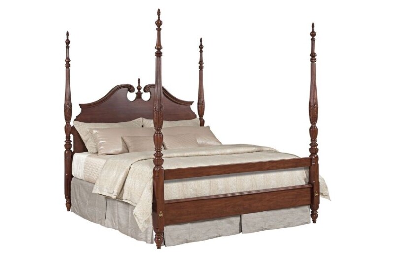 Hadleigh Rice Carved Queen Bed - Complete