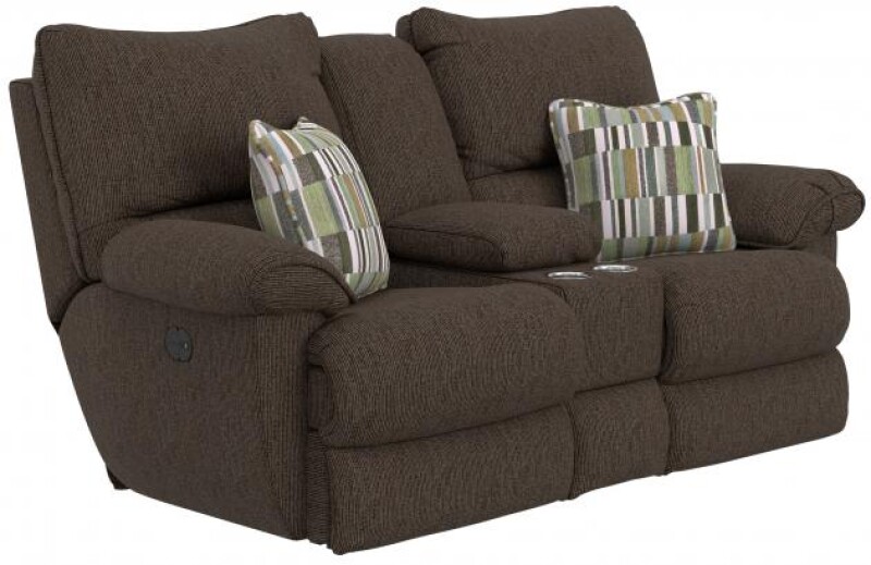 Lenny 257 Power Lay Flat Reclining Console Loveseat