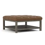 Origins Tufted Diamond Cocktail Ottoman - Rectangular / Alameda Butternut / 800 Clay - Image 3