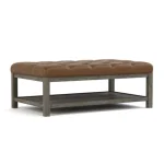 Origins Tufted Diamond Cocktail Ottoman - Square / Alameda Butternut / 800 Clay - Image 3