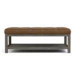 Origins Tufted Diamond Cocktail Ottoman - Square / Alameda Butternut / 800 Clay - Image 4