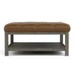 Origins Tufted Diamond Cocktail Ottoman - Square / Alameda Butternut / 800 Clay - Image 6