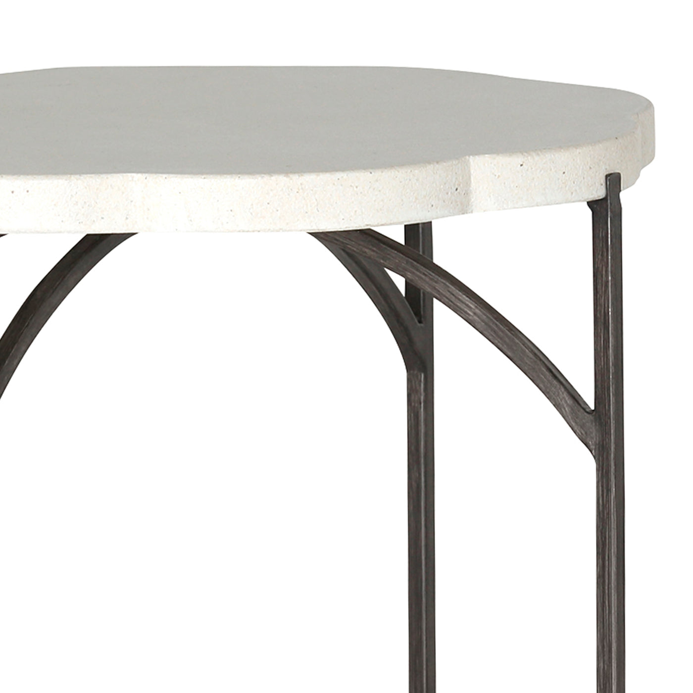 Gillian Wrought Iron Unique Outdoor End Table 20 In. W X 2 2.75 In. H