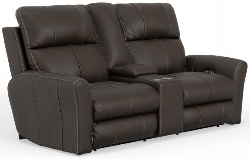Fredda 448 Power Headrest Power Lay Flat Recl Console Loveseat w/Zero Gravity