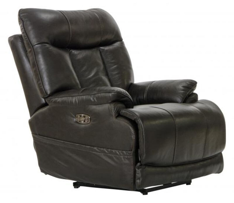 Naples 4567 Power Headrest Power Lay Flat Recliner w/Extended Ottoman